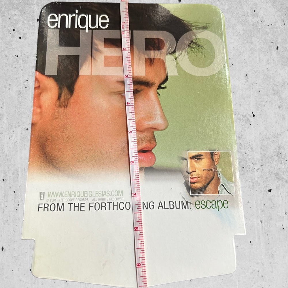 Promo Enrique Iglesias Hero Bin Display Card Rare Record Store - Picture 4 of 5